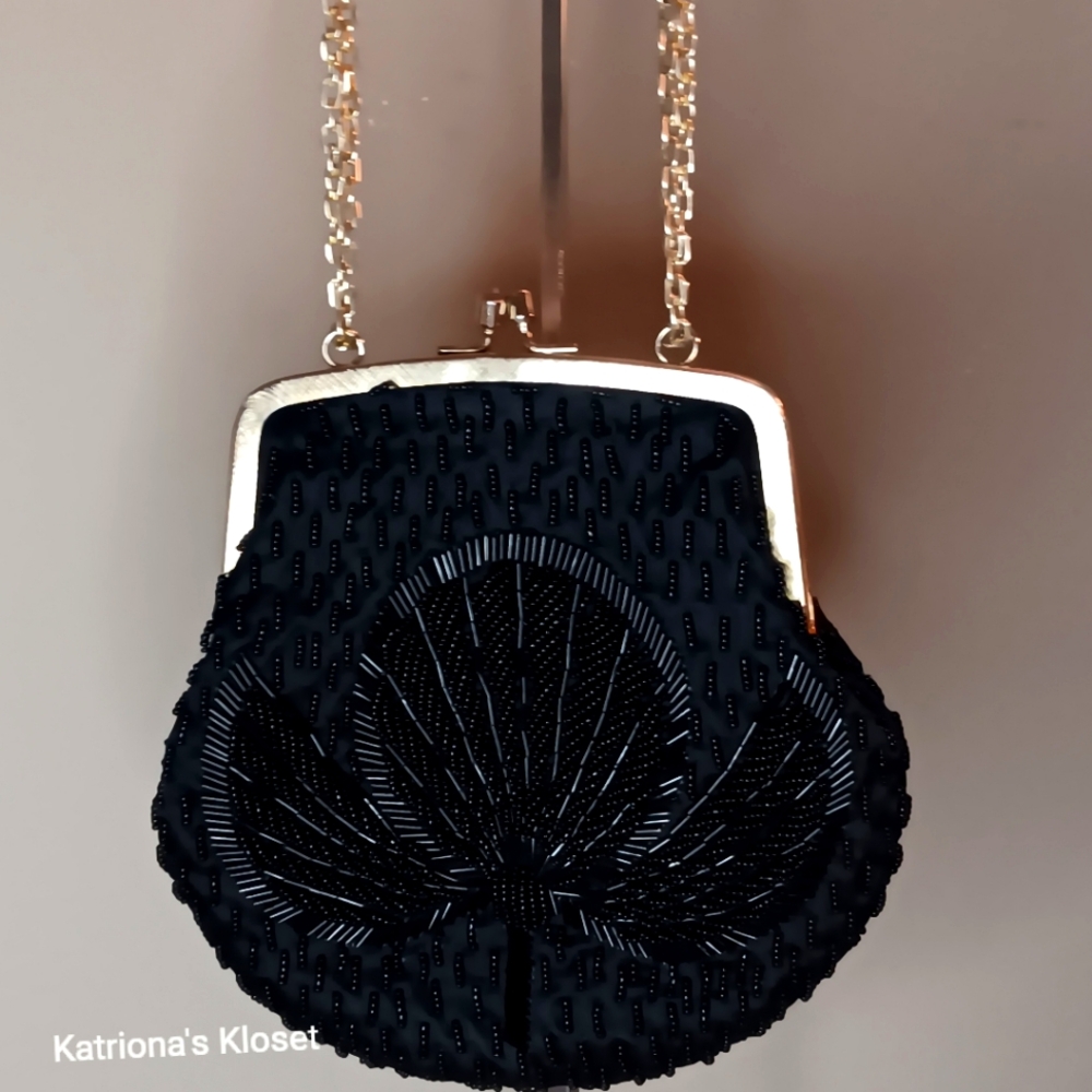 Vintage Beaded Crossbody Shoulder Bag Made in Hong Kong - Picture 6 of 9